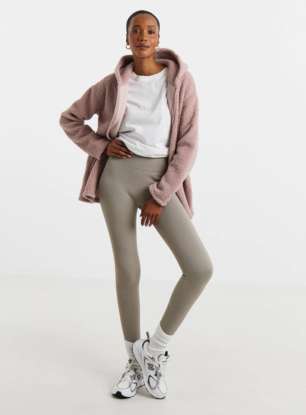 JD WILLIAMS Borg Longline Zip Through 28 - Image 3